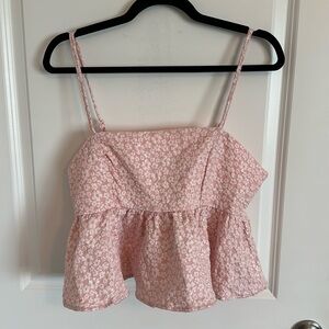 NWT Shein cropped peplum top